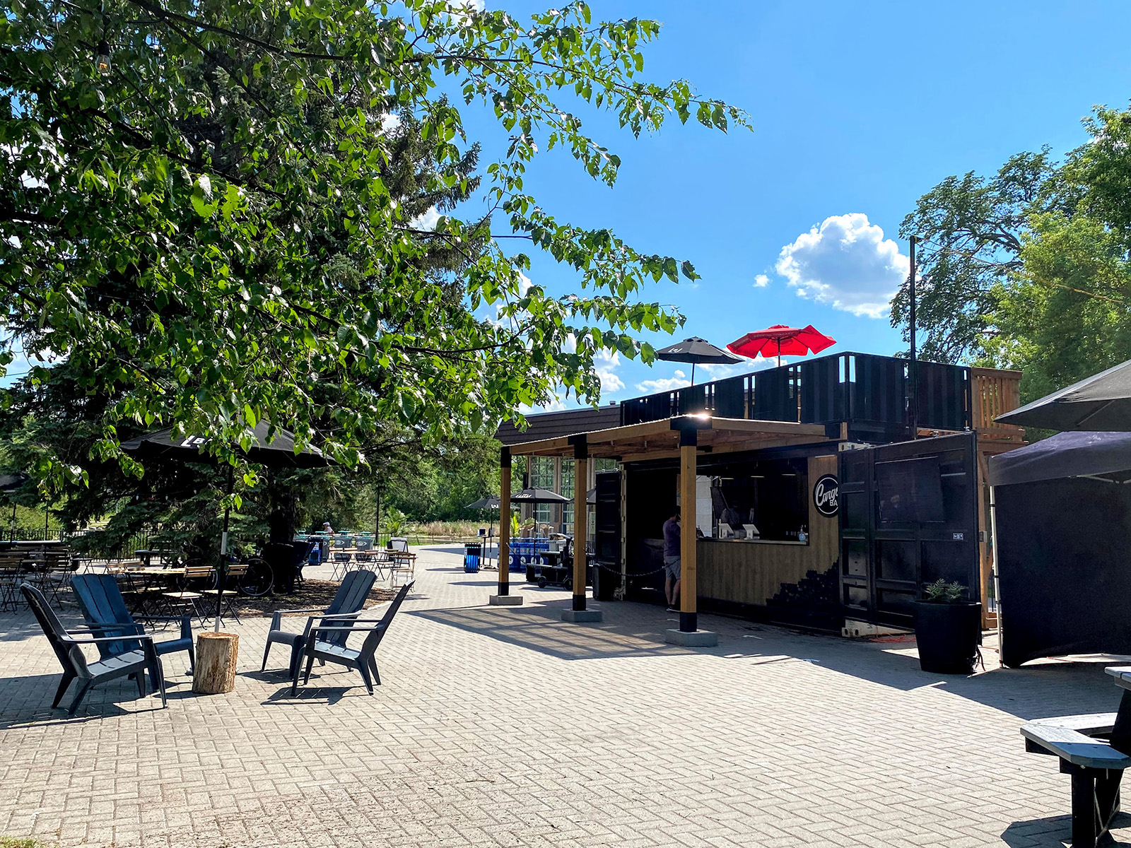 The Cargo Bar pop-up patio at Assiniboine Park